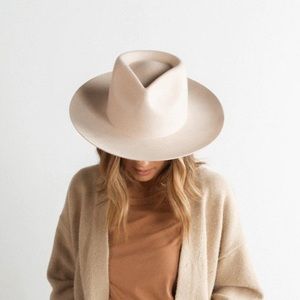 Gigi Pip Zephyr Rancher Felt Hat, S/M 57 Cream